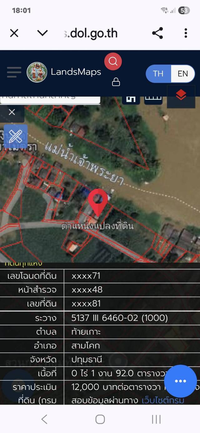 ขายที่ดินติดแม่น้ำเจ้าพระยา ทำเลดี 14