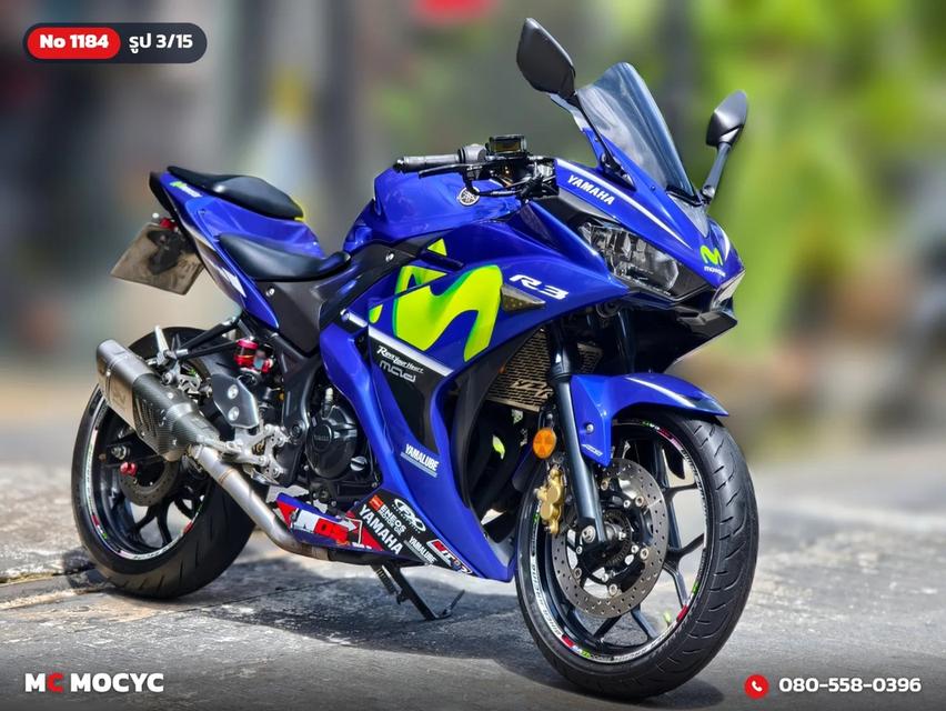 Yamaha R3 2019 รุ่น Movistar รถบ้านแท้เครื่องเดิมๆ ท่อแต่งทรงอาคา ของแต่งแน่นๆ No.1184 รูปที่ 4