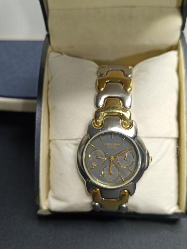 นาฬิกาข้อมือมือสอง Charles Vögele CV-7246 สองกษัตริย์ หน้าปัดเทา Quartz วินเทจ รูปที่ 6