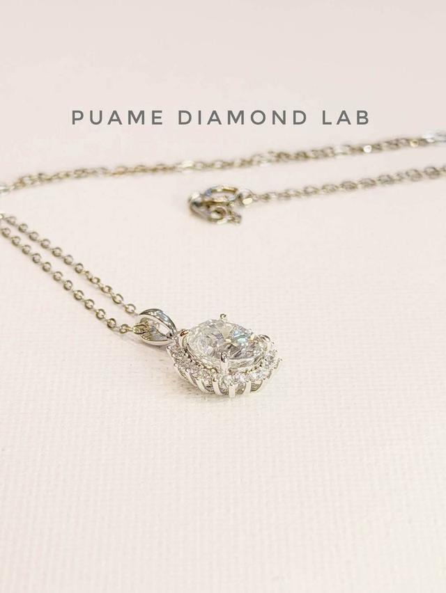 สร้อยคอเพชร ดีไซน์สวยทันสมัย ราคามิตรภาพ พร้อมใบรับประกันสินค้าที่ปุอามี่ Diamond Lab Rama2(095-8894732)