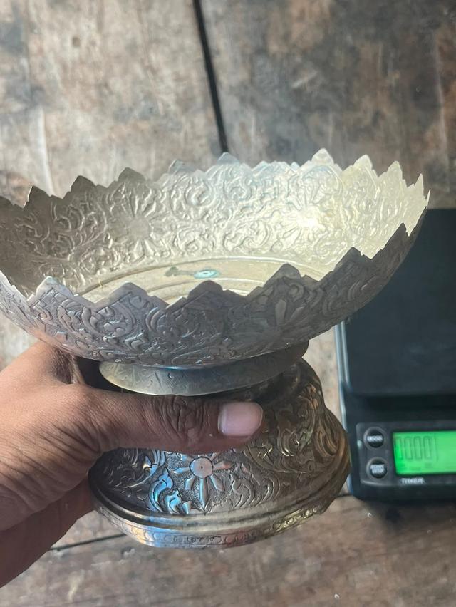 พานเงิน90%น้ำหนัก 210.5กรัม