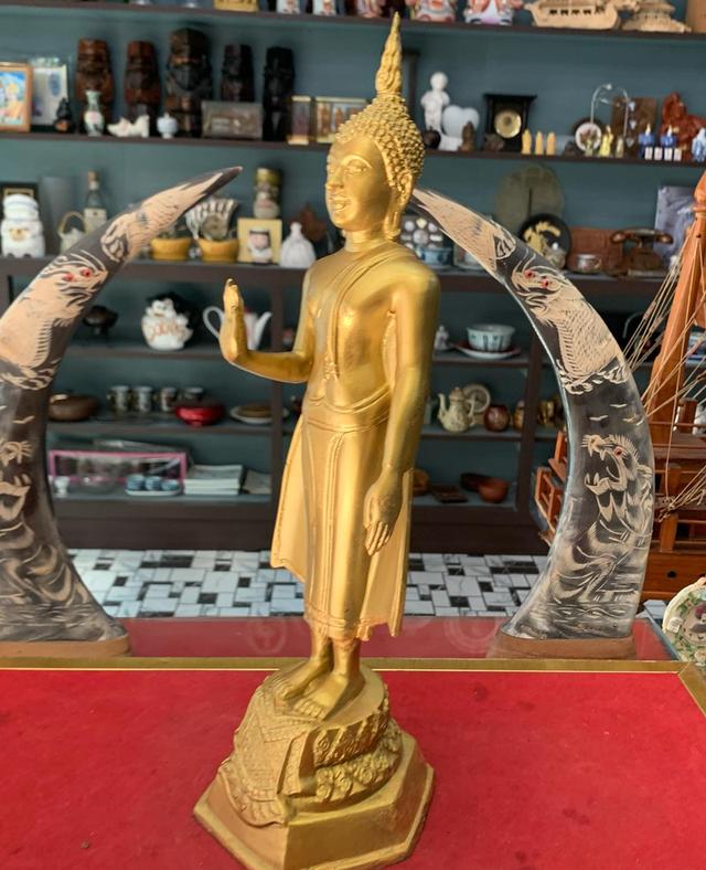 พระพุทธรูปเก่า เนื้อทองเหลือง 8