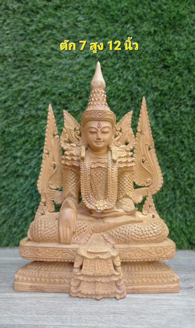 พระมัยมุณีไม้จันทร์หอม แกะสลัก หน้าตัก7นิ้ว พระมหามัยมุณี