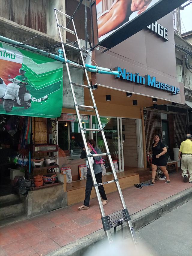 บันไดพับตั้งได้2.9เมตร ยืดได้6ม 6