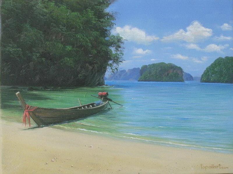 วาดภาพวิวทิวทัศน์ทะเลป่าภูเขา วาดภาพตามแบบรีโปรดักชั่นพรีออเดอร์