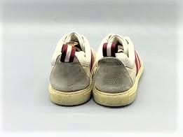 รองเท้า Bally Oriano men's red/white Striped Leather Low-Top Sneakers, Men’s 6