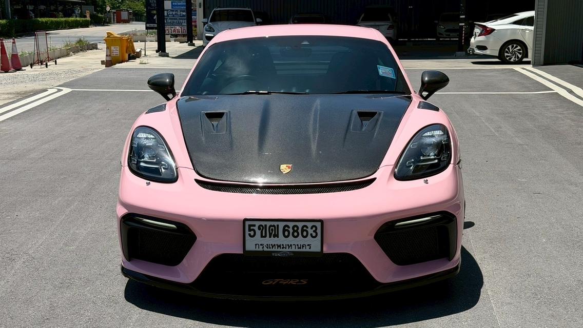 2018 PORSCHE 718 CAYMAN 2.0 Turbo สีดำ WRAP สีชมพู