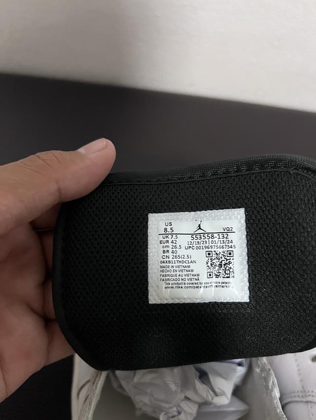 รองเท้าแท้ภาพดี99%Jordan 1 Low White Black( US 8.5/ CM 26.5/ EU 42 ) 1280💸สอบถามได้เลยครับ 💸 รูปที่ 4