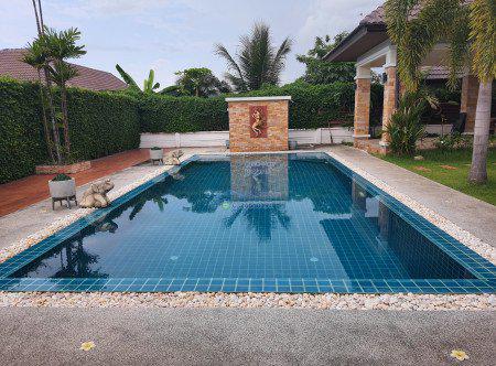 ขาย บ้านเดี่ยว พร้อมสระว่ายน้ำส่วนตัว หมู่บ้านแสนมณี สัตหีบ ชลบุรี 138 ตรม. 162 ตร.วา Single storey furnished house for  9