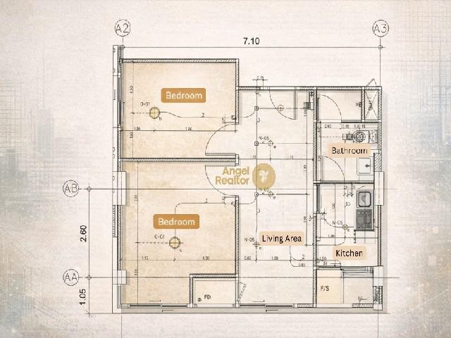 ขาย Max Condo (Kaset–Vibhavadi) l ห้องมุม ชั้น 8 l 47.73 ตร.ม. 2นอน 1น้ำ สวยพร้อมเข้าอยู่ 2