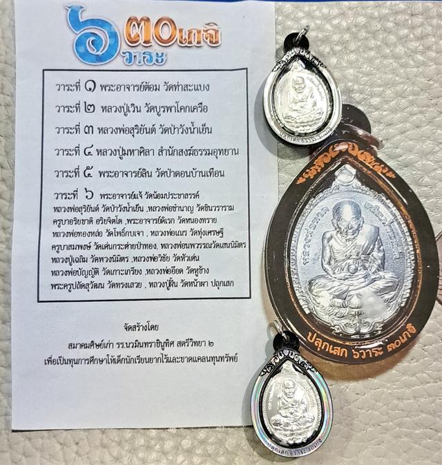 #เหรียญหลวงปู่ทวดเหยียบน้ำทะเลจืด รุ่นเปิดโลก ปี2566  ปลุกเสก6วาระ 30เกจิ หลวงปู่ศิลา สิริจันโท #พร้อมเลี่ยมเลเซอร์กันน้ำอย่างดีสวยงาม 3