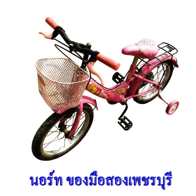 จักรยานมือสอง สีชมพูสำหรับเด็กหัดปั่นจักรยาน
