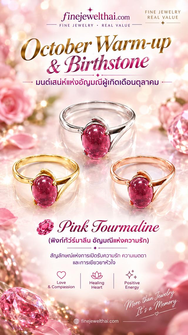 FineJewelThai | แหวนพิ้งค์ทัวร์มาลีน พลอยแท้ พร้อมใบรับรอง R1042tm