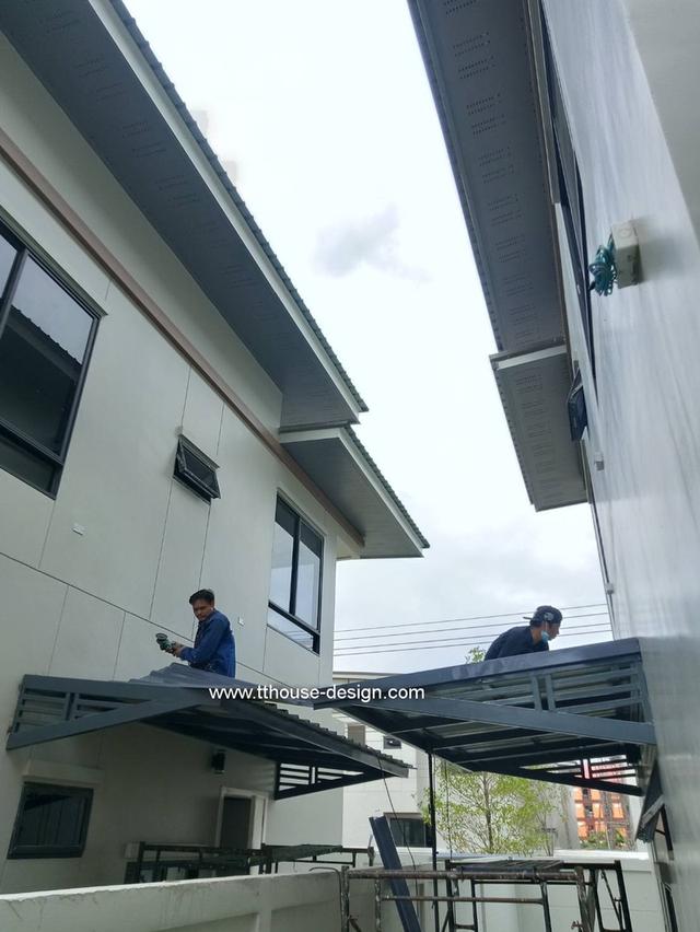 รับเหมา ต่อเติม โครงหลังคา กันสาด line : dddesign23 รูปที่ 3