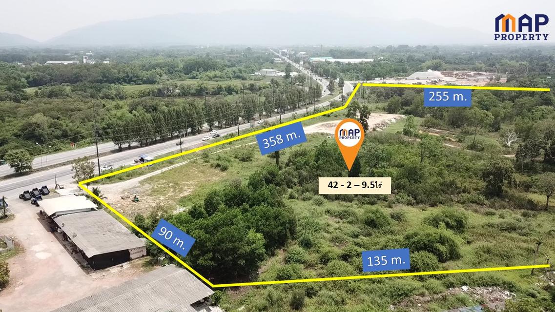 ขายที่ดิน ริมถนนสุขุมวิท 42 ไร่ หน้ากว้าง 358 เมตร