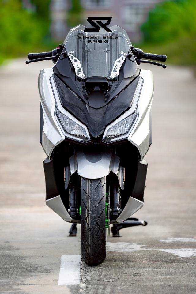 2025 Honda new forza 350 ปี 2025 🔥 🏍️ สีเทา silver + จอ tft รุ่นใหม่ + ล้อเขียว powder coat 4