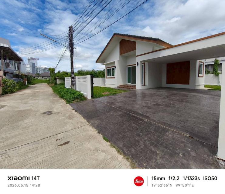 บ้านเดี่ยวสร้างใหม่พร้อมเข้าอยู่กลางเมืองเชียงรายทำเลไข่แดง 1
