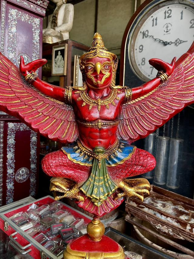 พญาครุฑ หน้าเทพบุตร ครุฑตั้งโต๊ะบูชา ขนาด50ซม 5