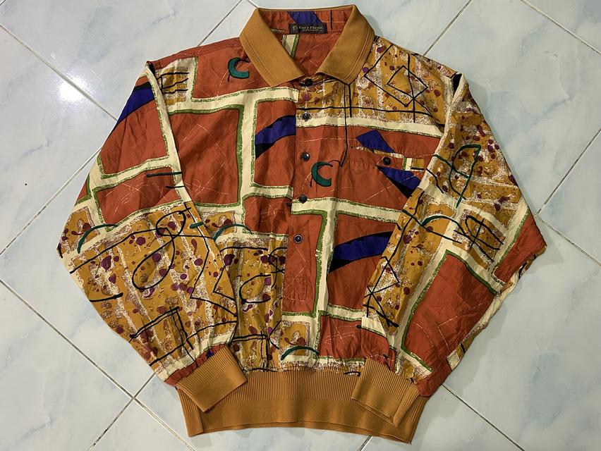 💥Rare Vintage 90s Gary Player "Black Knight" Abstract Polo Shirt💥 รูปที่ 2