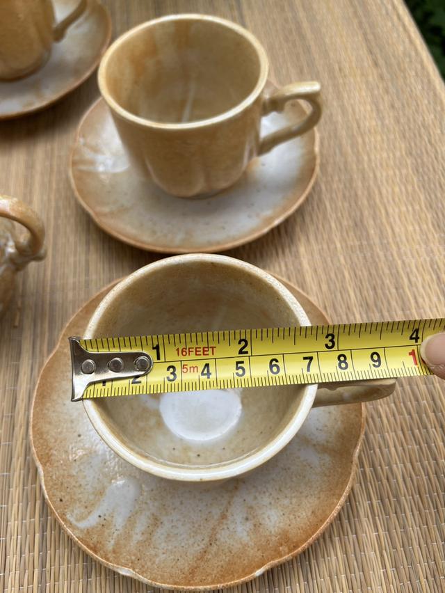 ชุดถ้วยชากาแฟเซรามิก +จานรอง10 ใบ พร้อมโถใส่น้ําตาล 1 ใบ งานญี่ปุ่น รูปที่ 7