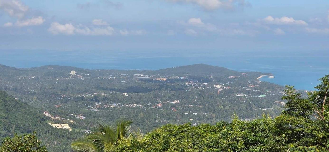 ที่ดินซีวิวบนเกาะสมุยอากาศดีถนนไฟฟ้าพร้อม 9