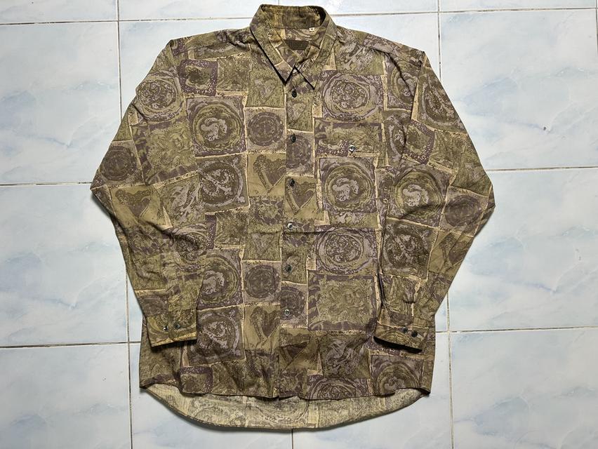 🔥 VINTAGE 90s! เสื้อเชิ้ต U-THIRTY ลายเหรียญกษาปณ์โบราณ ผ้าคอตตอนแท้ งานป้ายญี่ปุ่น