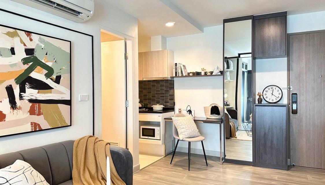 Condo Fuse Miti Sutthisan-Ratchada ใกล้ MRT สุทธิสาร 34.6 ตารางเมตร 1 ห้องนอน ชั้น8 เฟอร์บิ้วท์อินสุดหรู ตกแต่งตามรูป 6