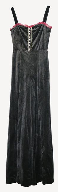เดรสกํามะหยี่แม็กซี่ คอหวานประดับ Velvet Sweetheart Maxi Dress with Embellishment @SP043 5