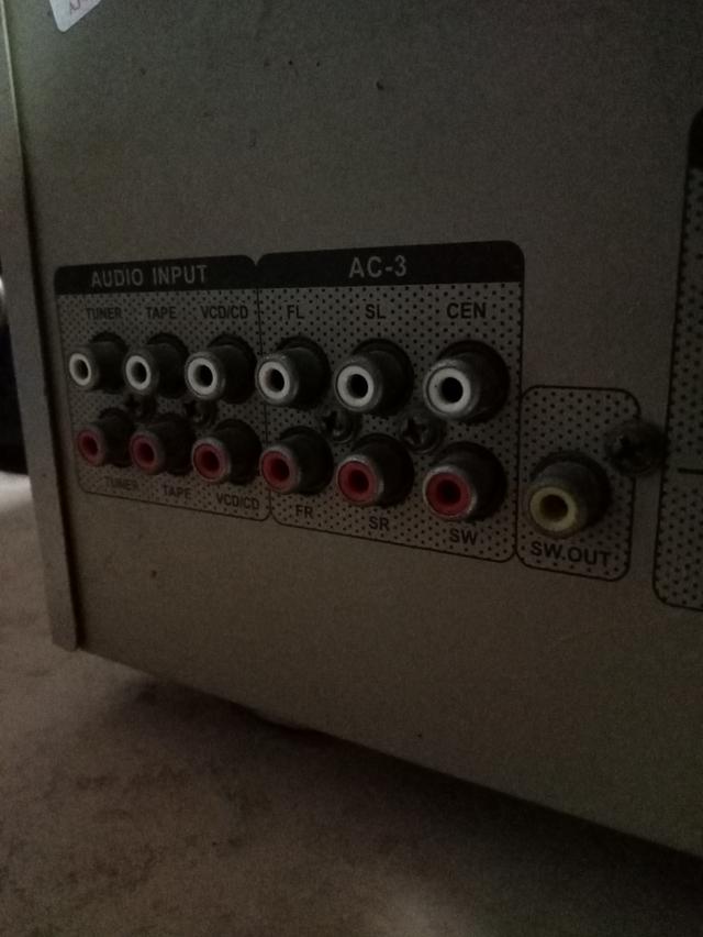 แอมป์ AJ AV-2005 5.1ch ไฟเข้า แต่ปุ่มบนแผงหน้าบางปุ่มกดไม่ติด รีโมทไม่มี เน้นรับมือครับเพราะหนักมาก รัตนาธิเบศร์ 22 รูปที่ 8