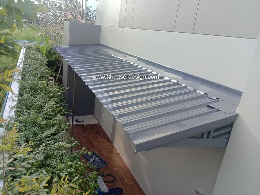 งานรับต่อเติม โครงหลังคากันสาด ต่อเติมห้องครัว เทพื้นปูกระเบื้อง Line dddesign23 13