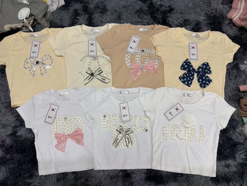 เสื้อยืดงานป้ายU+ เสื้อยืดงานป้ายU+ ปักอะไหล่งานฮิต ป้ายห้อยแพ็คถุงซิบ 