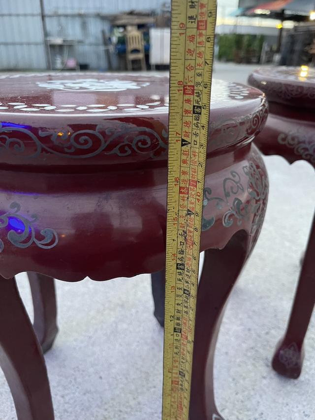 เก้าอี้มุก ขาอ่อน กี๋มุกวางแจกัน เก้าอี้ประดับเปลือกหอยมุก สไตล์จีนโบราณ 5