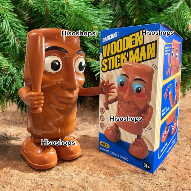 TUNG TUNG DANCE WOODEN STICK MAN ทุงทุงเต้น แดนซ์กระจาย ตัวการ์ตูนฮิต เต้น ใส่ถ่าน มีเสียงมีไฟ สุดฮา