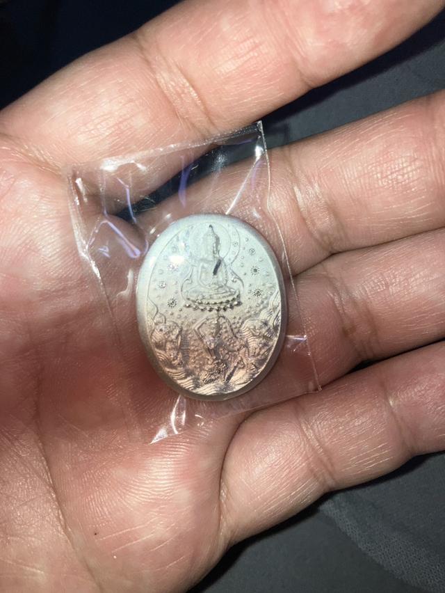 หลวงตาบุญหนาเหรียญเงินแท้รุ่น ชนะมาร ชนะจนวัดป่าโสตถิผล รูปที่ 4