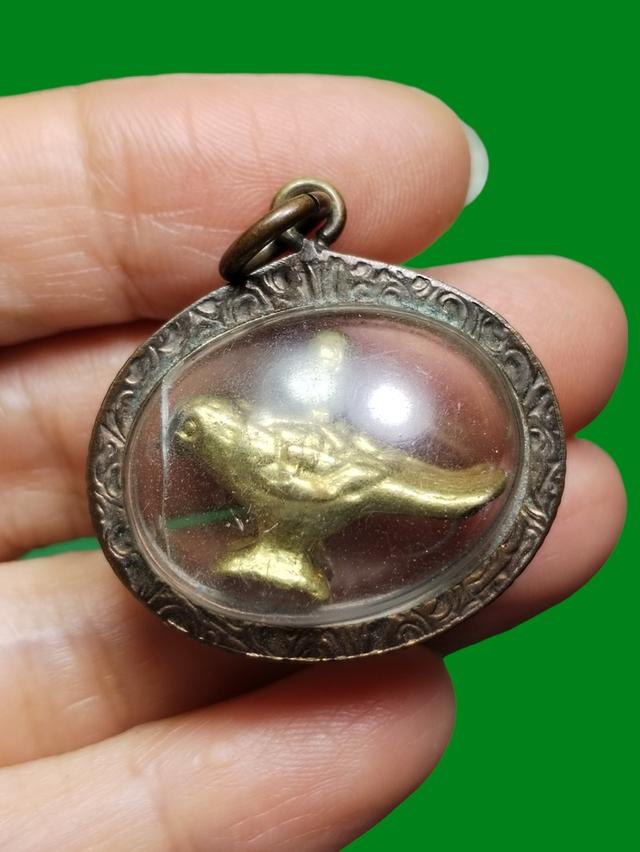 สาริกาคู่หล่อโบราณ เนื้อทองผสม ไม่ทราบที่