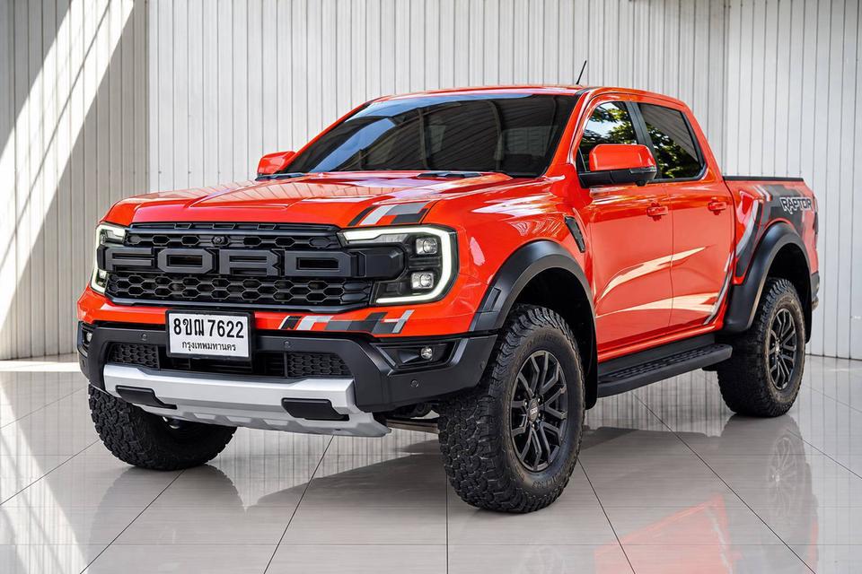 #FORD RANGER, 3.0 RAPTOR ECO BOOST 4WD ปี 2022 จด 2023 สีส้ม โฉม DOUBLE CABรถบ้าน มือเดียวป้ายแดง รูปที่ 4