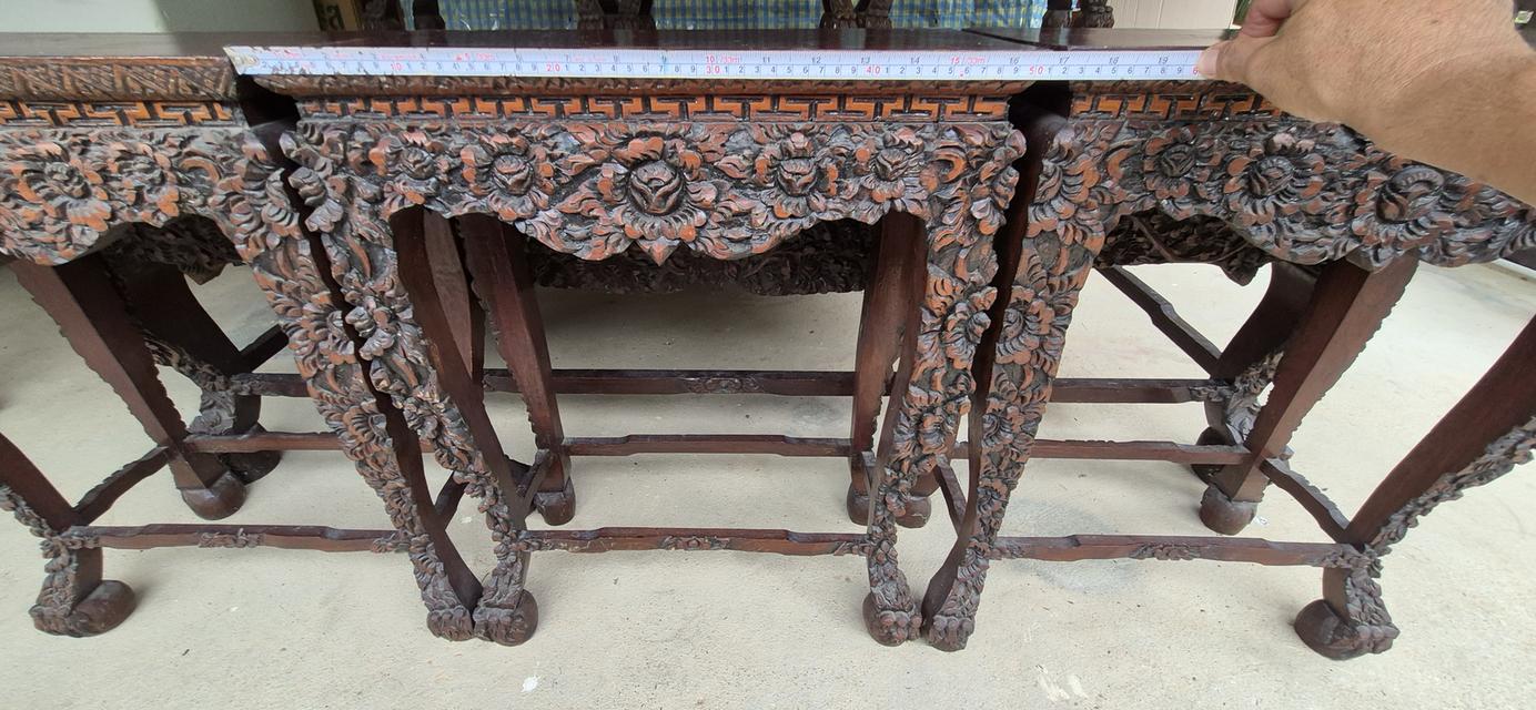 โต๊ะหมู่บูขา หมู่9 ไม้สักแกะสลัก 14