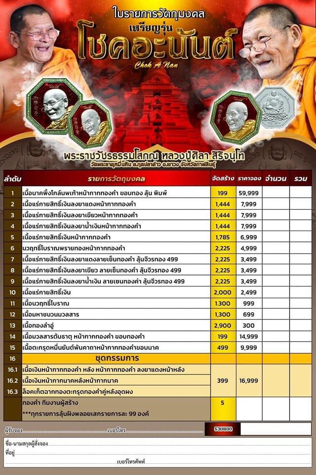 หลวงปู่ศิลา เหรียญโชคอนันต์เนื้อเงินรองท็อปหน้ากากทองคำเหรียญโชคอนันต์เนื้อเงินรองท็อปหน้ากากทองคำบล็อกนิยมใส่แว่นตา รูปที่ 7