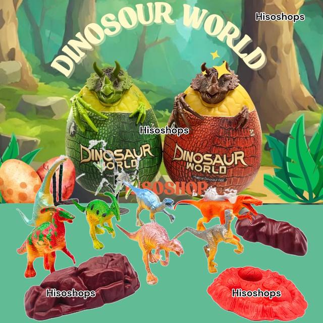 Dinosaur World ไข่ไดโนเสาร์ยักษ์สุดน่ารัก ด้านในมีโมเดลไดโนเสาร์ ไข่ของเล่นสำหรับเด็กๆ 6