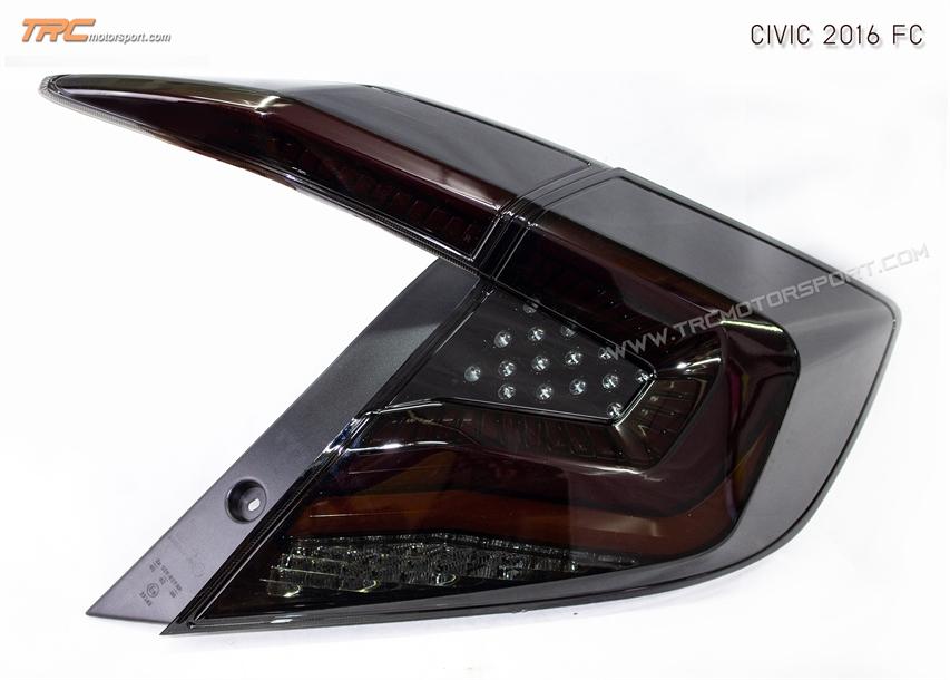 CIVIC 2016 FC SEDAN ไฟท้าย DK Motion V3.0 Smoke ระบบไฟ Running ตัวไฟท้ายและไฟทับทิม ไฟเลี้ยววิ่ง