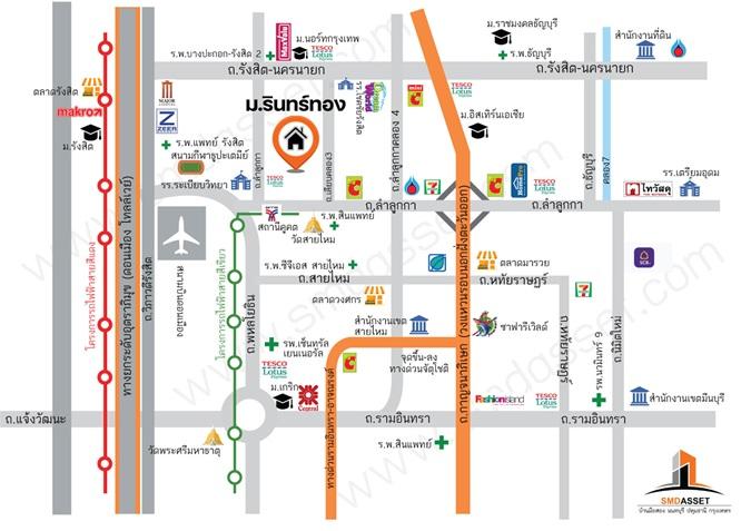 ขายทาวน์เฮ้าส์รีโนเวทใหม่ ราคาต่ำกว่าทุน ม.รินทร์ทอง ลำลูกกา–คลองสอง 9