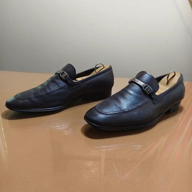 Salvatore Ferragamo RAIN  LUX(Made in ITALY 🇮🇹)Men’s Luxury Closet Leather Loafers Shoes(SAL68218)Size. EUR 40 /25(26) cm🔥Price : 690฿ รูปที่ 8