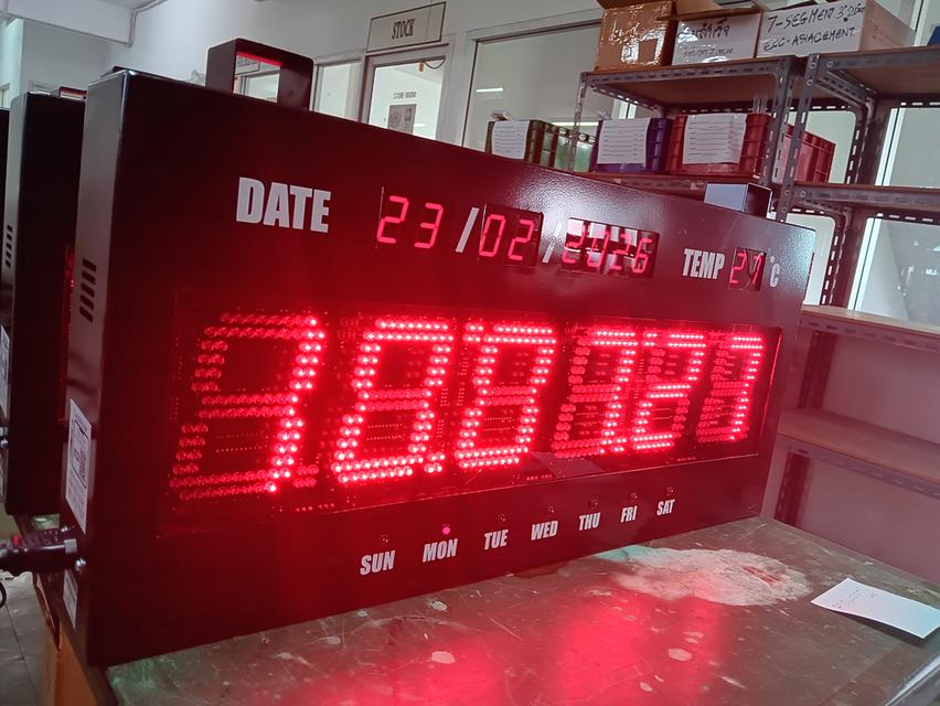 นาฬิกาดิจิตอล รุ่น 2143 นาฬิกาขนาดใหญ่ แสดงเวลา, เวลา, อุณหภูมิ พร้อมกัน LED Digital clock https://www.digitals-board.com รูปที่ 4
