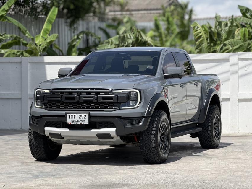 2022 FORD RANGER, 3.0 RAPTOR ECOBOOST 4WD โฉม DOUBLE CAB สีเทา เกียร์ออโต้ 10 สปีด มือเดียวป้ายแดง