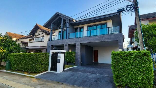 ขาย ให้เช่า บ้านเดี่ยวสร้างเอง ตั้งอยู่ใน หมู่บ้านวัฒกาญจน์ ซ.ไทรม้า ถ.รัตนาธิเบศร์ สไตล์ Nordic พร้อมเข้าอยู่ 1