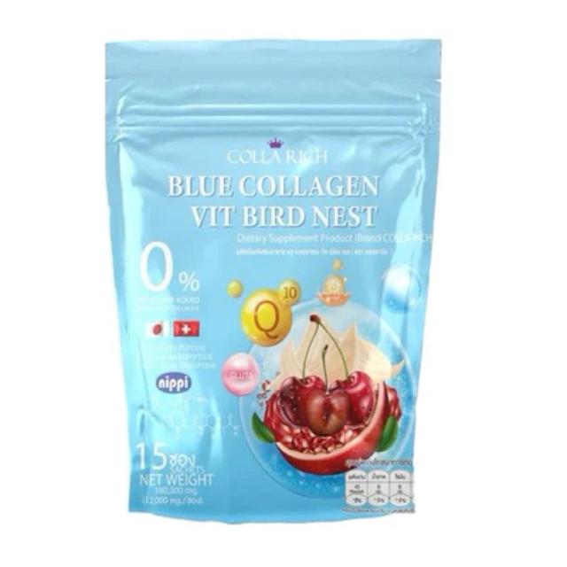 บลูคอลลาเจน เบิร์ด เนส Blue collagen vit bird nest  (1ถุง*15ซอง)