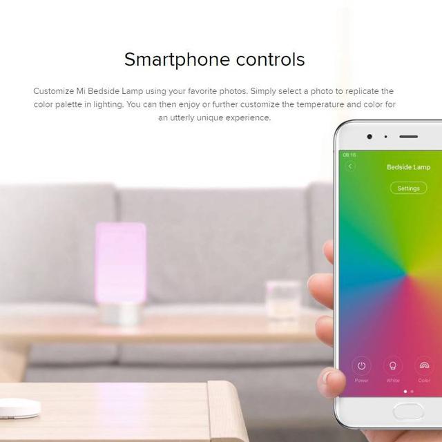 Xiaomi MiJia Bedside Lamp - โคมไฟหัวเตียงอัจฉริยะ MiJia (Bluetooth + Wifi) รุ่นปรับปรุง 5