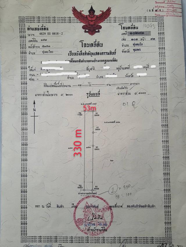 ขายที่ดินที่ถมแล้ว เนื้อที่ 11 ไร่ หน้ากว้าง 53 เมตร ลึก 330 เมตร ต.ทุ่งตะไคร อ.ทุ่งตะโก จ.ชุมพร 5