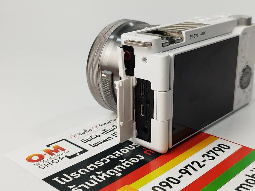 รูป ขาย/แลก Sony ZV-E10 + เลนส์ E PZ 16-50mm F3.5-5.6 สีขาว ศูนย์ไทย ประกันศูนย์ 05/2566 สวยมาก ครบกล่อง เพียง 20900.- 3