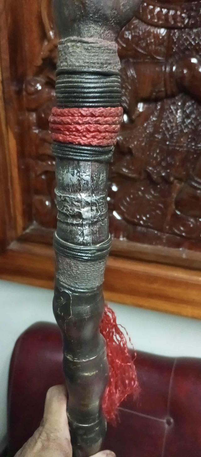 ไม้เท้างู ไม้เท้างูจงอาง ไม้เท้าแกะสลัก เศียรพญานาค ไม้เท้าไม้ไผ่ 6